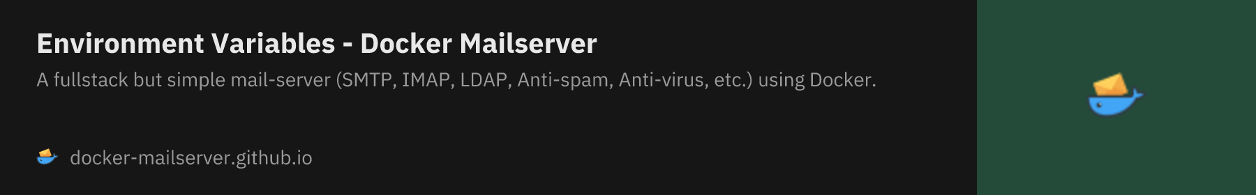 Environment Variables - Docker Mailserver